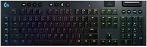 Logitech G915 LIGHTSPEED RGB Mechanical Gaming Keyboard, Low Profile GL Tactile Key Switch, LIGHTSYNC RGB, Advanced Wireless and Bluetooth Support - Tactile,Black