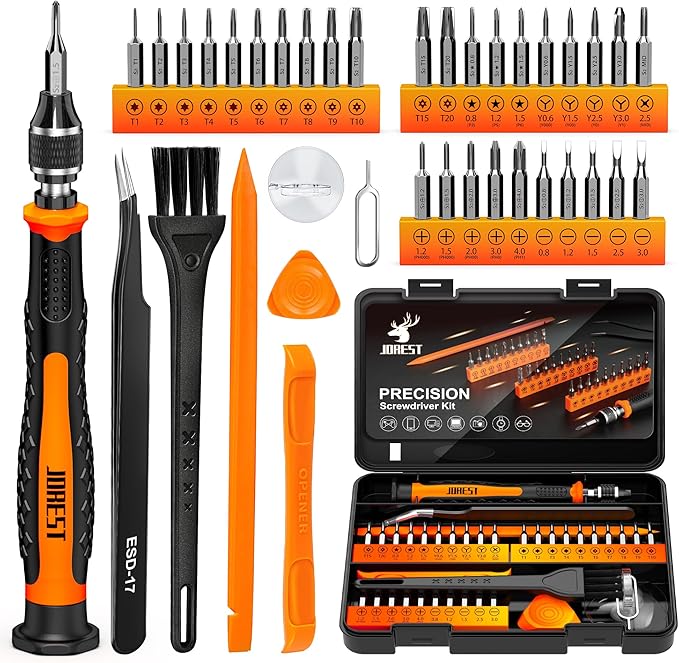 JOREST 38Pcs Small Precision Screwdriver Set, Tool Gifts for Men, Christmas Gifts for him with Torx T5, T6, Repair Tool Kit for Macbook, Computer, Laptop, iPhone, PS4 PS5, Xbox, Switch, glasses, Watch