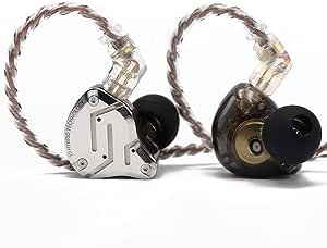 Linsoul KZ ZS10 Pro, 4BA 1DD 5 Driver in Ear Monitor, HiFi Wired Earbuds, Gaming Earbuds, Hybrid IEM Earphones with Stainless Steel Faceplate, 2 Pin Detachable Cable (Without Mic, Black)