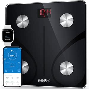 RENPHO Smart Scale for Body Weight, FSA HSA Eligible, Digital Bathroom Scale BMI Weighing Bluetooth Body Fat Scale, Body Composition Monitor Health Analyzer with Smartphone App, 400 lbs - Elis 1