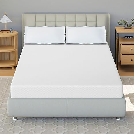 5 Inch Twin Mattress, Gel Memory Foam Twin Size Mattress, Pressure Relieving, Cooling Gel Foam, Twin Mattress in a Box, Certipur-Us Certified, Bed-in-a-Box, Twin, 75" L x 39" W x 5" Th, White