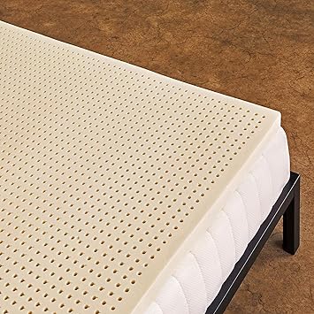 Pure Green Natural Latex Mattress Topper - Soft - 2 Inch - King Size (GOLS Certified Organic)