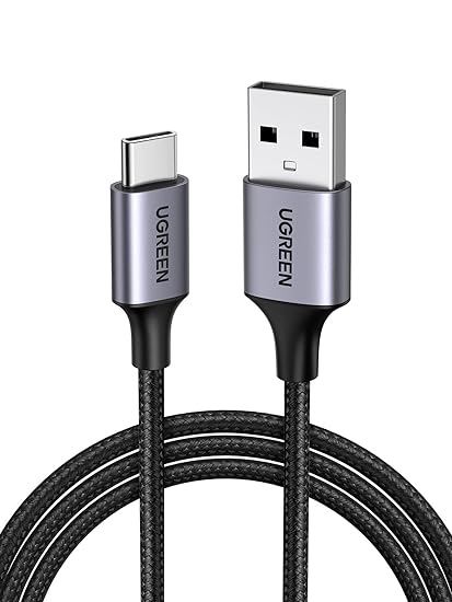 UGREEN USB A to USB C Cable 3A USB to USB C Charger Cable Fast Charge Compatible with iPhone 16/15 Pro Max, Galaxy S24 S23 Ultra, M13, Pixel 8, Redmi Note 11, iPad Pro 2022 (0.5M)