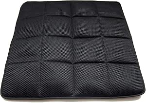 DGQ Natural Bamboo Charcoal Non-Slip Seat Cushion 17.7" 17.7"- Home Office Car Chair Cover Pad Mat (Pack of 1，Black)