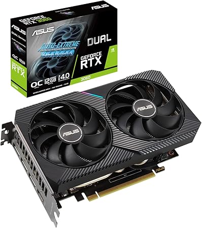 ASUS Gaming Graphics Card - GeForce Dual RTX 3060, 12GB GDDR6, RGB, LHR, Ray Tracing, DLSS
