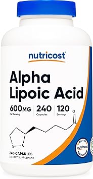 Nutricost Alpha Lipoic Acid 600mg Per Serving, 240 Capsules - Gluten Free, Vegetarian Capsules, Soy Free & Non-GMO