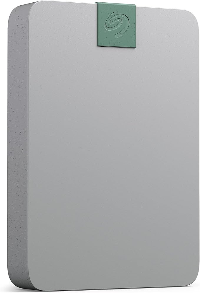 Seagate Ultra Touch HDD, 5TB, Externe harde schijf, Mac & Chromebook, gerecycled materiaal, USB-C-compatibiliteit met pc, Dropbox en Mylio inbegrepen, Cloud White, Data Rescue Service (STMA5000400)