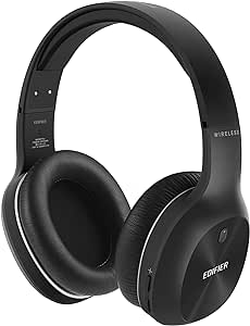 Edifier W800BT Plus Wireless Headphones Over-Ear Headset - Qualcomm® aptX - Bluetooth V5.1 - CVC™ 8.0 Call Noise Cancelling - 55H Playtime - Built-in Microphone - Physical Button and App Control