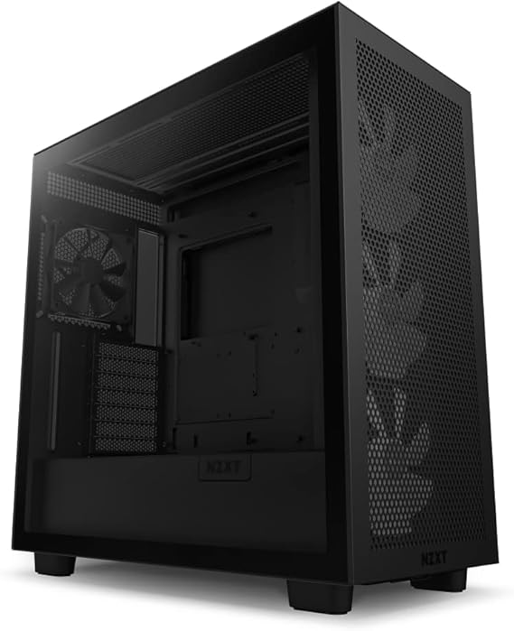 NZXT H7 Flow Mid-Tower ATX PC Gaming Case - High Airflow, Tempered Glass, RGB Fans