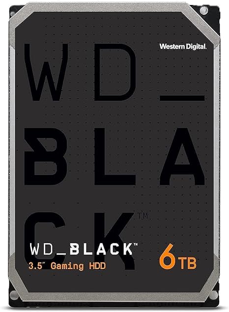 WD_BLACK 6TB Gaming Internal Hard Drive HDD - 7200 RPM, SATA 6 Gb/s, 128 MB Cache, 3.5" - WD6004FZWX