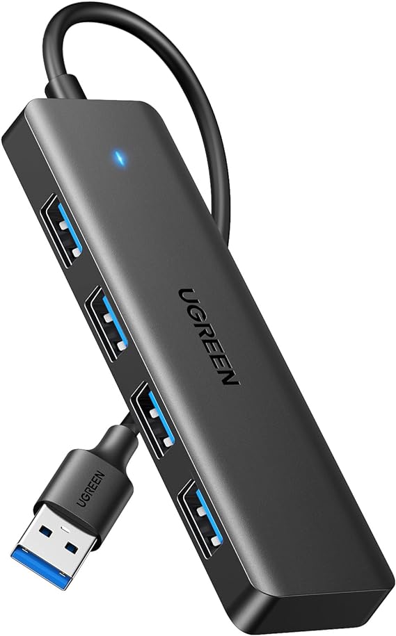 UGREEN USB 3.0 Hub, 4 Ports USB A Splitter Ultra-Slim USB Expander for Mouse, Keyboard, Flash Drive, U Disk, Printer Compatible with Laptop, Desktop PC, Xbox, PS5, and More
