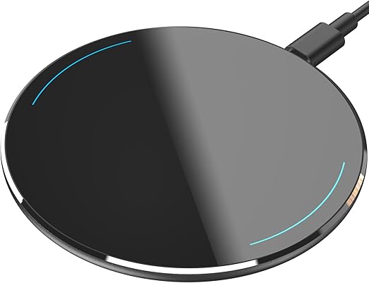 TOZO 2025 Upgraded Wireless Charger 15W Max Fast Wireless Charging Pad Compatible with iPhone 16/16 Plus/16 Pro Max /15/14/13/SE/12 Series, Samsung Galaxy S24/S23/S22 Series (No AC Adapter), Black