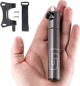 GIYO Small Bike Pump Schrader & Presta Valve for MTB 80 PSI Telescopic Barrel All Metal CNC Portable Mini Bike Pump Secure Valve Lock for Easy Pumping | Taiwan Made GM043