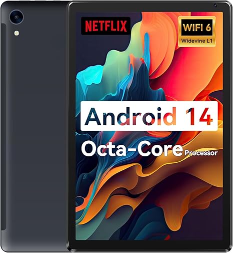 Tablet,10.1" Android Tablet with Octa-core Processor 10GB RAM 128GB ROM HD IPS Touchscreen 8H Battery, Wi-Fi 6, BT 5.0, Dual Camera, Google Tablets 2025