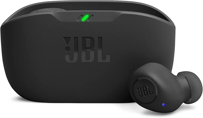 JBL 2023 Wave Buds in-Ear Earbuds (TWS) with Mic, App for Customized Extra Bass EQ, 32 Hours Battery and Quick Charge, IP54 Water & Dust Resistance, Ambient Aware & Talk-Thru, Google FastPair (Black)
