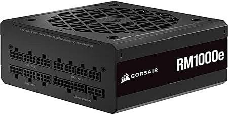 Corsair RM1000e (2023) Low Noise Fully Modular ATX Aggregate - Compatible With ATX 3.0 And PCIe 5.0-80 PLUS Gold Efficiency - Modern Standby Support - Black
