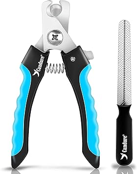 Candure Dog Nail Clippers Professional Dog Nail Trimmers Suitable for Large to Medium Dogs, Cats, Rabbits and Guinea Pigs - Safety Lock/Protective Guard to Avoid Over Cutting