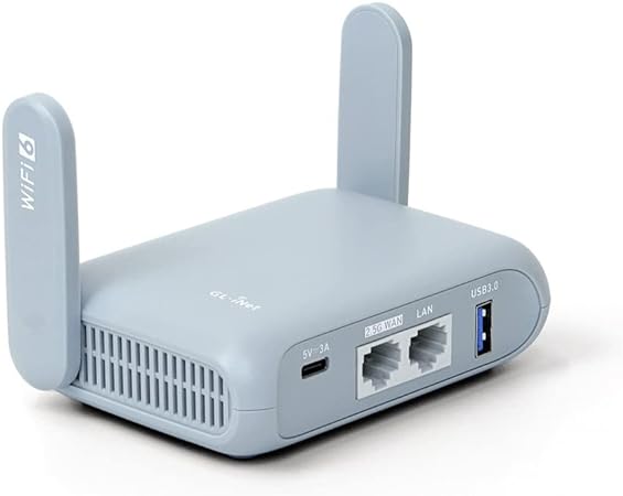 GL.iNet GL-MT3000 (Beryl AX) Pocket-Sized Wi-Fi 6 Wireless Travel Gigabit Router – OpenVPN, Wireguard, Connect to Public & Hotel Wi-Fi login Page (Captive Network), Repeater, Extender, Tethering, RV