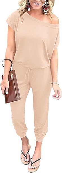 PRETTYGARDEN Jumpsuits for Women 2025 Summer Dressy Off Shoulder Romper Spring Vacation Travel Lounge Outfits Clothes