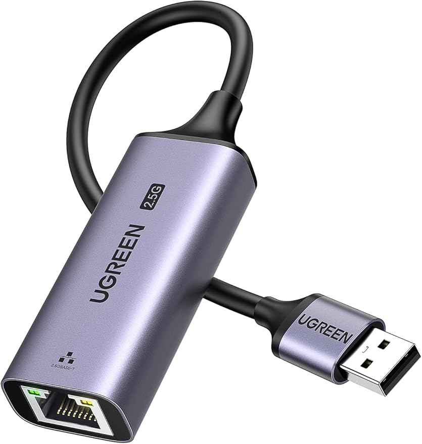 UGREEN USB to Ethernet Adapter 2.5Gb, Ethernet to USB Adapter, Aluminum, USB 3.0 to RJ45 Computer Network Internet LAN Ethernet Dongle for Laptop, Compatible for MacBook Air/Pro, XPS, Windows, macOS