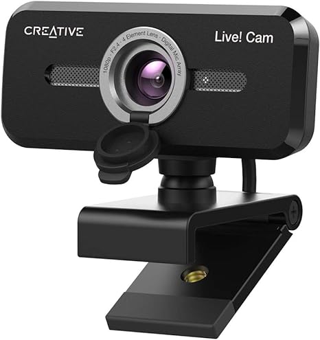 Creative Labs Live! Cam Sync 1080P V2 Webcam 2 Mp 1920 X 1080, W128290612 (Webcam 2 Mp 1920 X 1080 Pixels USB 2.0 Black)