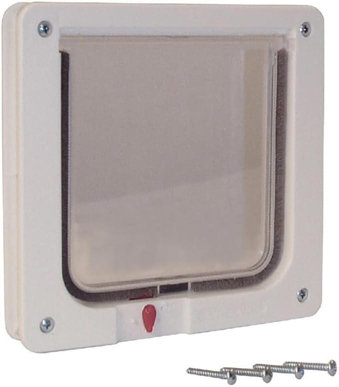 Ideal Pet Products Cat Flap Door with 4 Way Lock, 6.25" x 6.25" Flap Size