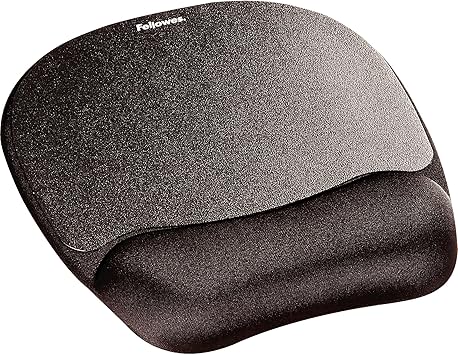 Fellowes Memory Foam Mouse Pad/Wrist Rest- Black (9176501)