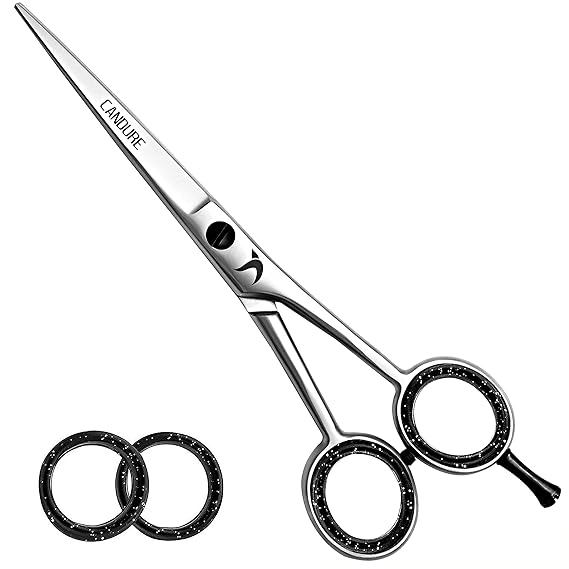 Candure Hair Scissors Professional Hair Cutting Scissors for Hair Cutting 6 inches Japanese Stainless Steel Barber Scissors for Men, Women, and Kids