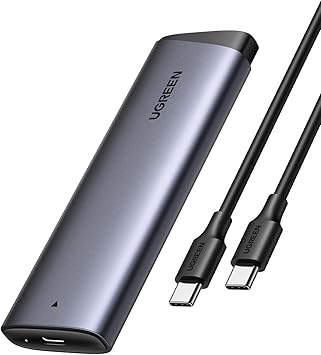 UGREEN M.2 NVMe SSD Enclosure 10Gbps USB 3.2 Gen 2 (10 Gbps) to NVME M-Key/(B M) Key Solid State Drive External Enclosure Support UASP Trim for 2230/2242 /2260/2280 NVME SSDs