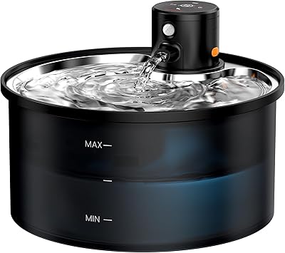 Wireless Cat Water Fountain Cordless: Battery Operated Cat Fountain - 108oz/3.2L Automatic Pet Water Dispenser Rechargeable Drinking Fountains for Cats Indoor with Motion Sensor Multiple Cats and Dogs