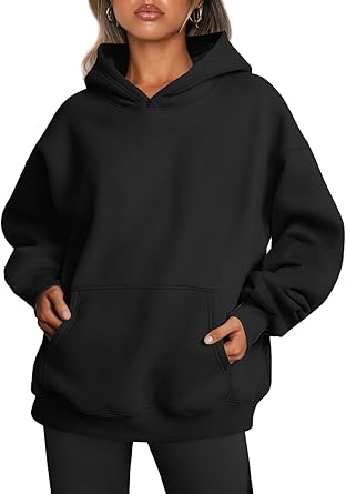 Trendy Queen Womens Oversized Hoodies Fleece Sweatshirts Sweaters Spring Outfits 2025 Pullover Fall Winter Clothes