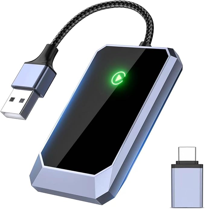 Wireless Carplay Adapter, Converts Wired to Wireless carplay Adapter for iPhone, Wireless Control Plug & Play Carplay for Cars from 2017 & for Apple iPhone iOS 10