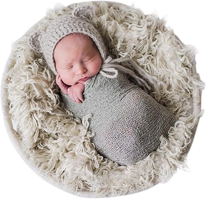 Sunmig Newborn Baby Stretch Wrap Photo Props Wrap-Baby Photography Props (Light Grey)