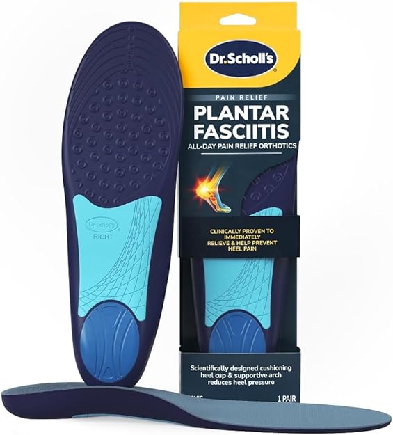 Dr. Scholl’s Plantar Fasciitis Pain Relief Orthotic Insoles, Immediately Relieves Pain: Heel, Spurs, Arch Support, Distributes Foot Pressure, 1 Pair