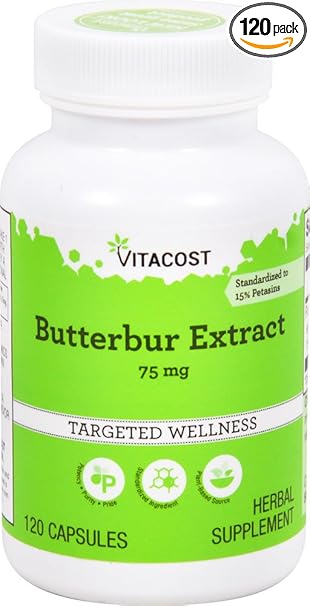 Vitacost Butterbur Extract - Standardized - 75 mg - 120 Capsules