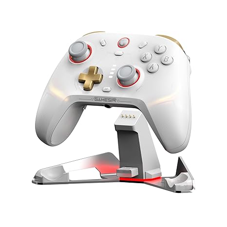 GameSir Cyclone 2 Wireless Controller - 1000Hz Polling Rate, TMR Joysticks, Hall/Micro 2-in-1 Triggers for PC/Switch/Android/iOS, PC Gaming Controller with Charging Dock(White)