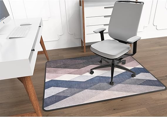 Vintage Office Chair Mat for Carpet and Hardwood Floor Bohemian Desk Chair Mat 36'' x 48'' Jacquard Woven Surface Heavy Duty Floor mats for Office Home and Gaming Floors
