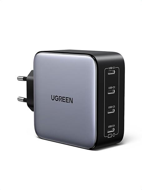 UGREEN Nexode 100W Quad USB C Fast Charging Plug GaNInfinity Technology Compatible with iPhone 16 Pro Max Plus 15 14 13 12 11 Pixel Galaxy PPS 45W S24 S23 A15 iPad MacBook Air Pro